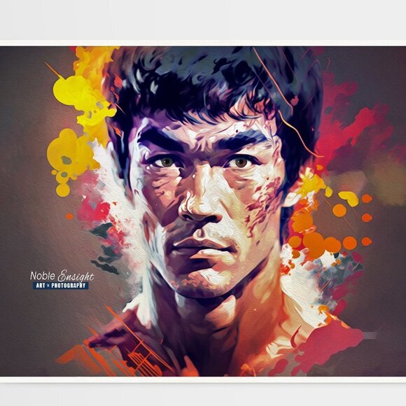 16x20 Bruce Lee Portrait Wall Art Martial Arts Watercolor Oil‎ Painting Poster - Picture 4 of 7